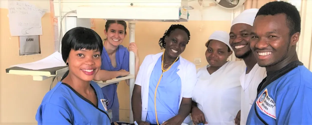 Medical professionals working with RCPCH global child health teams