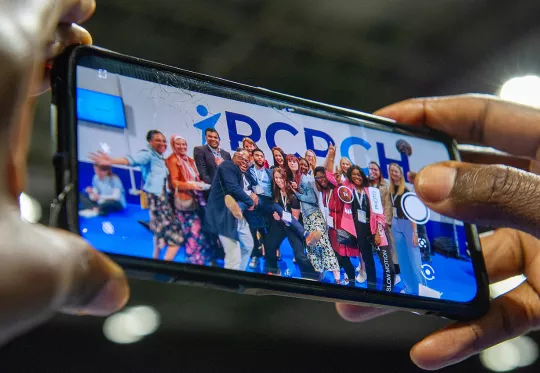 image of mobile phone photo of a group of people