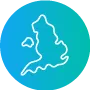 Icon - outline map of England including Isle of Man
