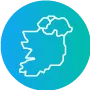 Icon - outline map of Northern Ireland and Republic of Ireland 