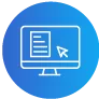 Icon - computer screen with document and arrow