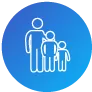 Icon - family, one adult and two children