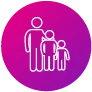 Icon - family, one adult and two children