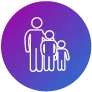 Icon - family, one adult and two children
