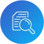 Icon - magnifying glass over document