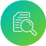 Icon - magnifying glass over document