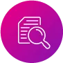 Icon - magnifying glass over document