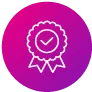 Icon - rosette with tick mark