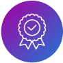Icon - rosette with tick mark