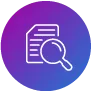 Icon - magnifying glass over document