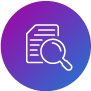 Icon - magnifying glass over document