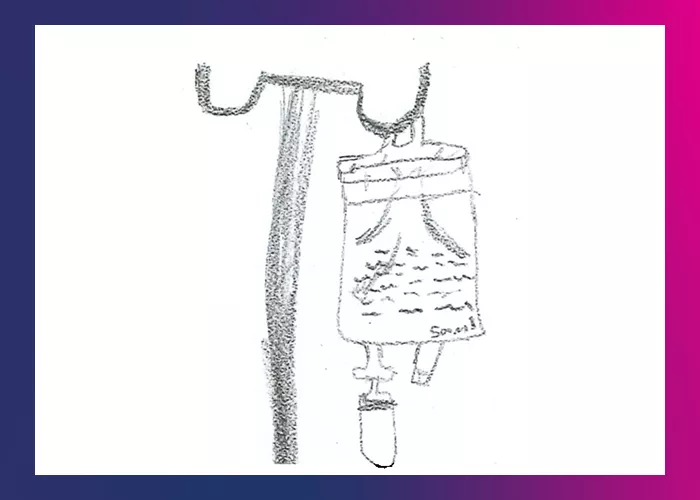 Illustration: Intravenous drip with medicine