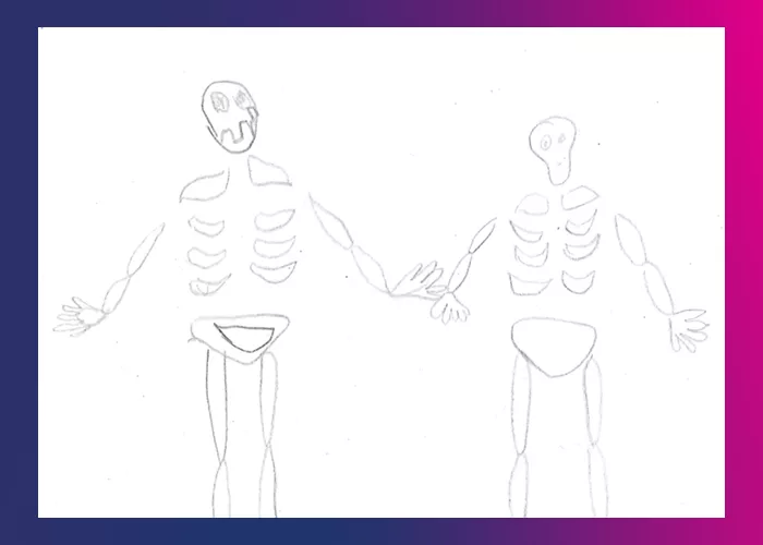 Illustration: Two skeletons