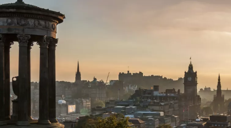view of Edinburgh Scotland