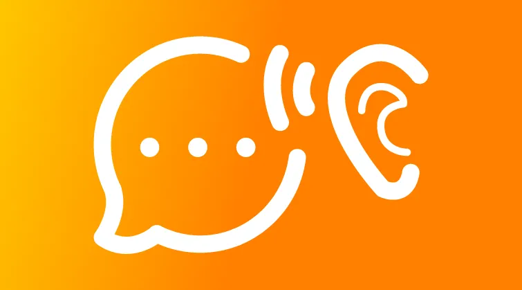 Icon: Speech mark and ear