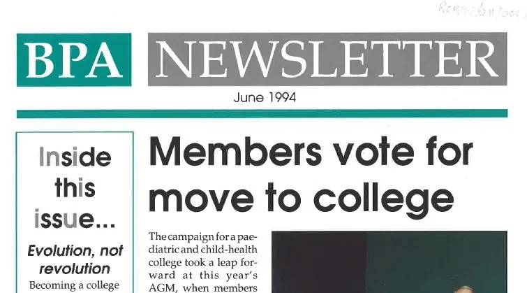 Extract from BPA newsletter - 'Members vote for move to college'