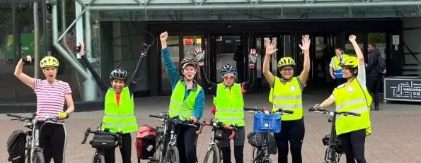 Ride for Their Lives riders arriving at RCPCH23 Conference