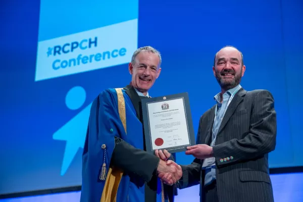 Professor Bob Phillips with Professor Steve Turner at the RCPCH Conference 2025