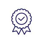 Icon: Rosette with tick mark