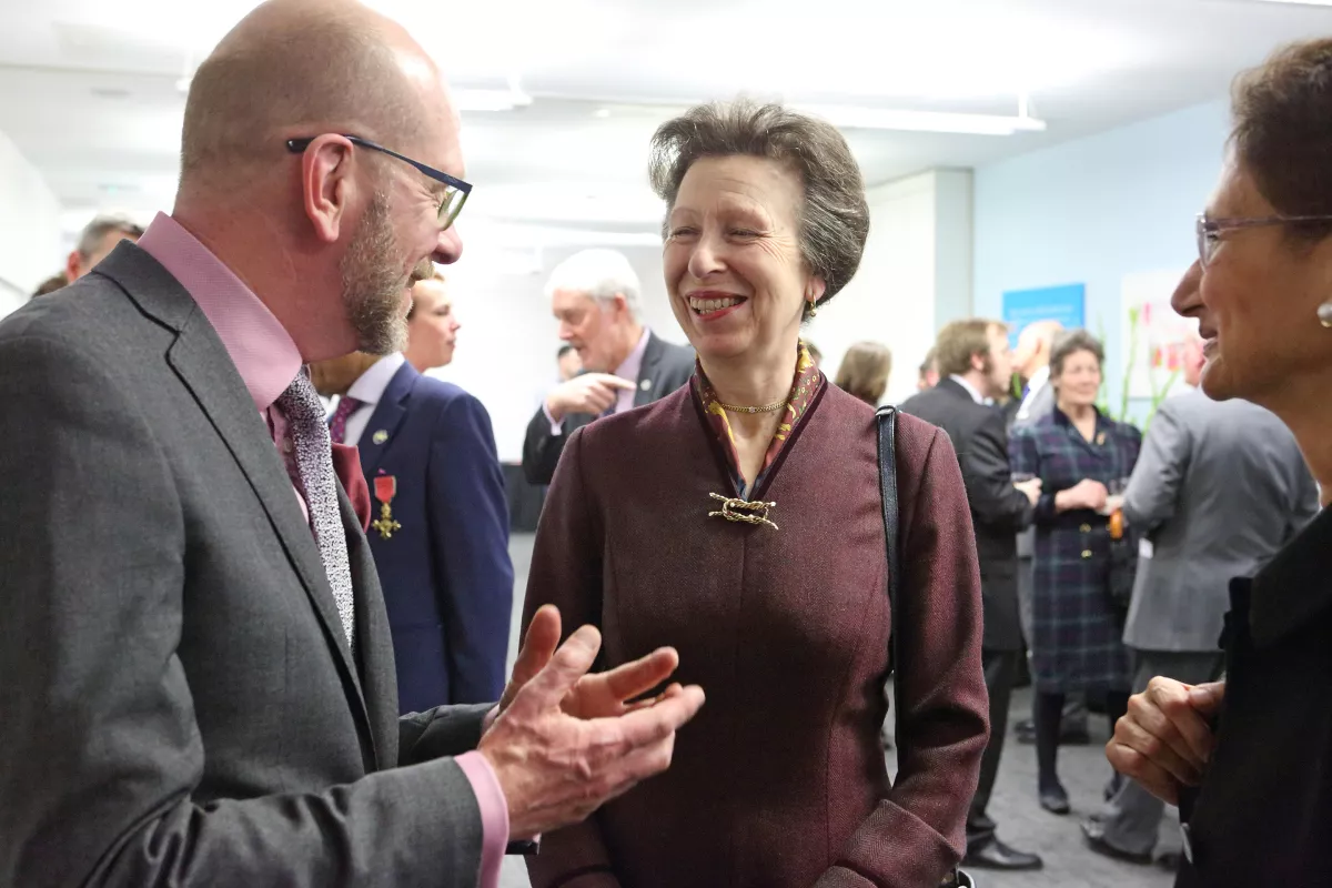 HRH meeting new and outgoing RCPCH Presidents at launch of Childrens Research Fellowship Fund event