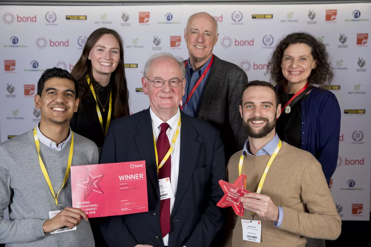 Tim Eden presented with Bond International Development award 2018