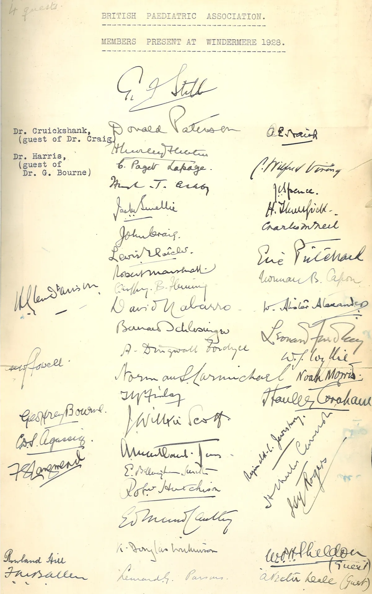 Signatures of members present at first AGM