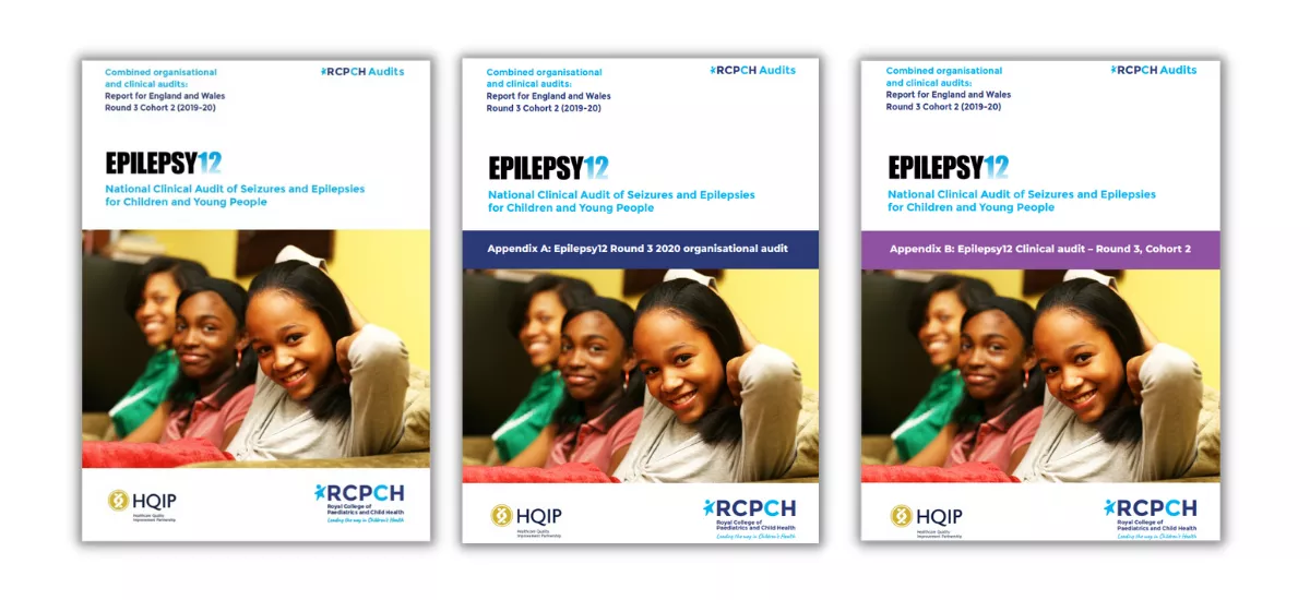 Epilepsy12 organisational and clinical audits report 2021 cover and appendix covers