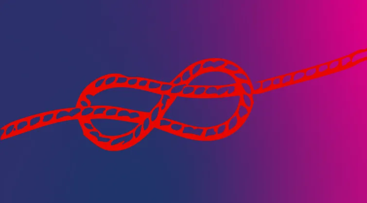 Rope tied in a knot