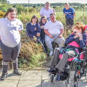 A group of disabled young people