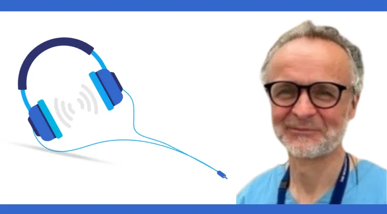 Dr Mike McKean with headphones