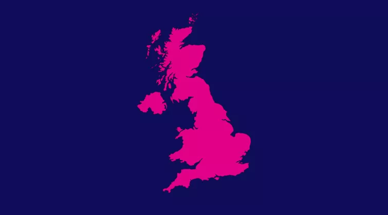 UK in magenta colour