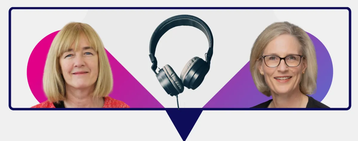 Jo Revill and Camilla Kingdon, with headphones