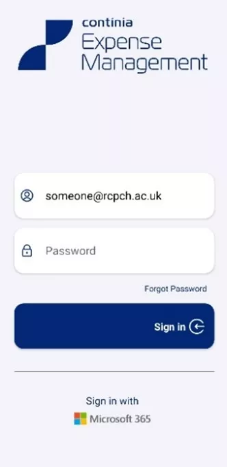 app login screen