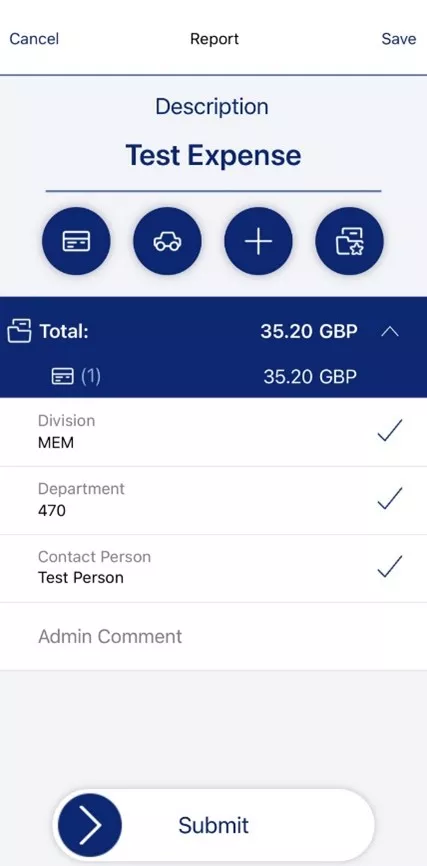 adding further expenses (app)
