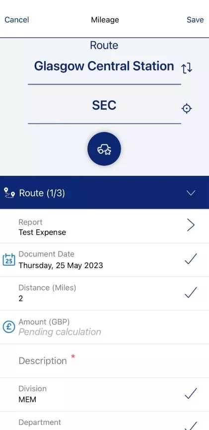 calculating distance (app)