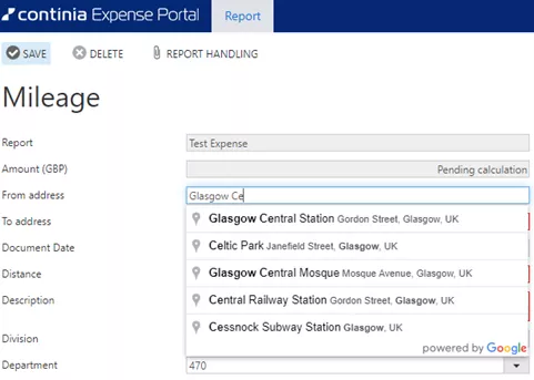 filling out mileage claim