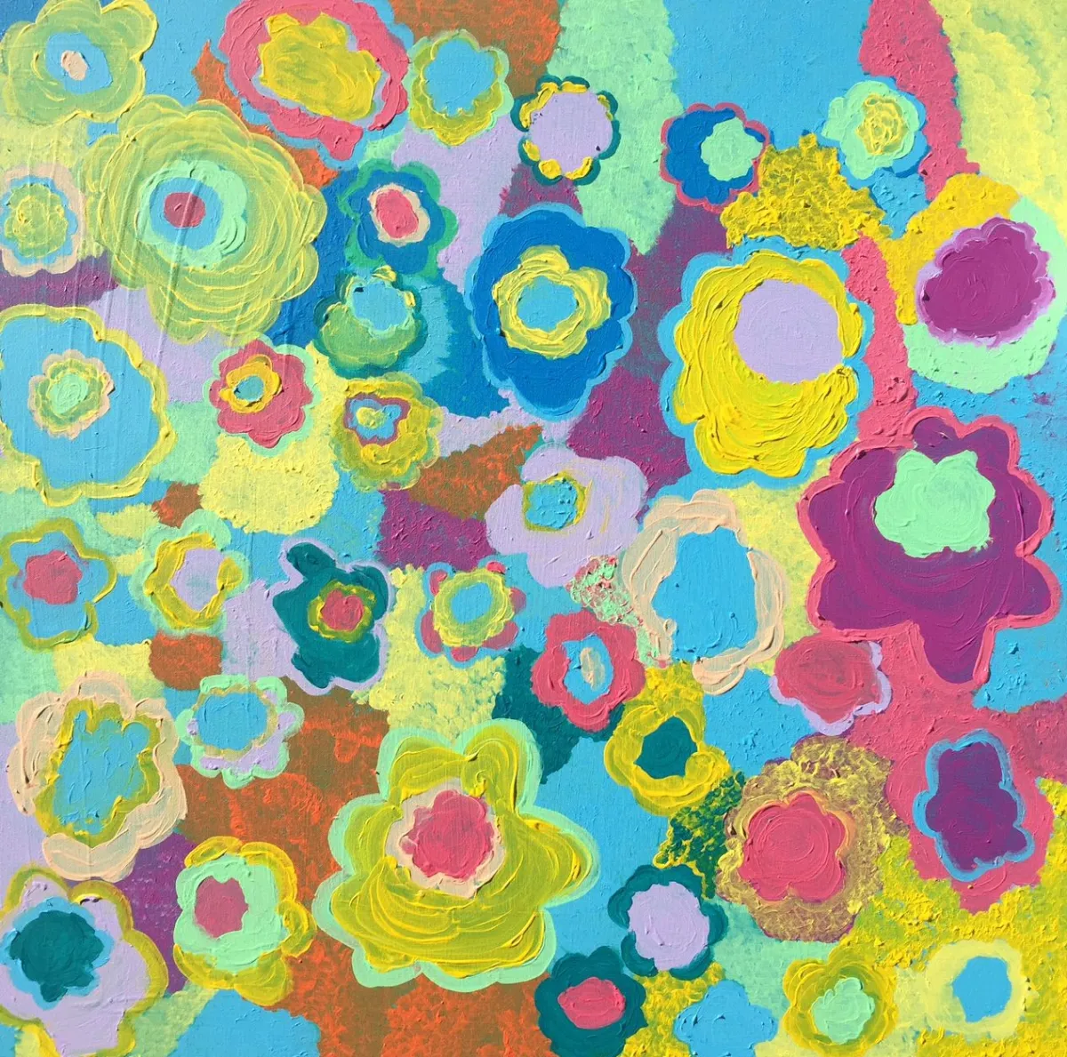 Credit: Janet Lee Brightly coloured painting of flowers