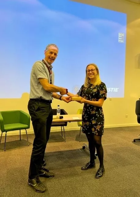 Professor Steve Turner, SPS President, and Dr Elena Rybka