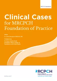 Textbook cover: Clinical Cases for MRCPCH Foundation of Practice