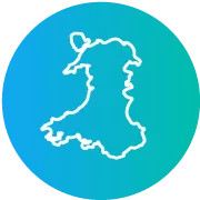 Icon: Outline map of Wales