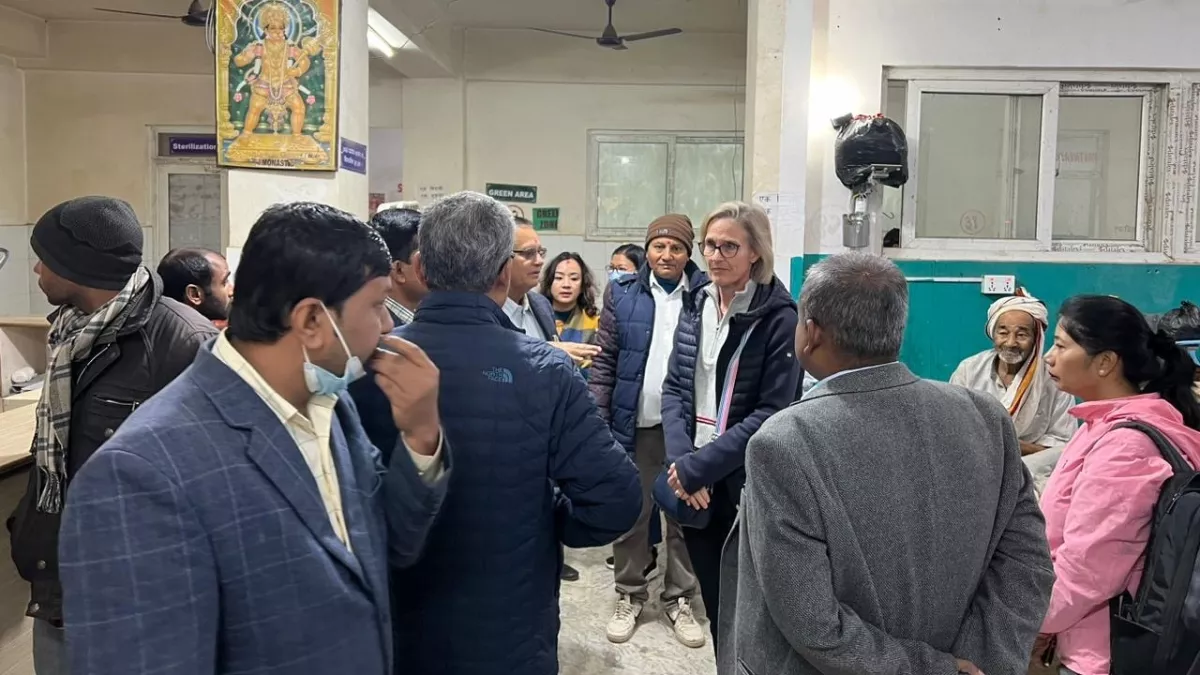 Group of health professionals meeting in a hospital in Nepal