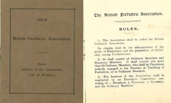 Booklet of Rules, Officers and Members of the BPA, 1928-29