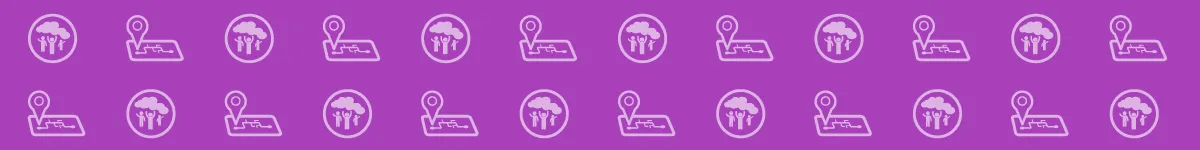 Air Pollution Companion - Community Repeated icons: children playing under cloud and pointer on a network card