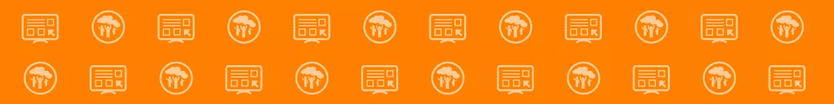 Repeated icons - children playing under cloud and computer screen