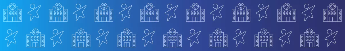 Repeated icons of 'dynamic child' and hospital