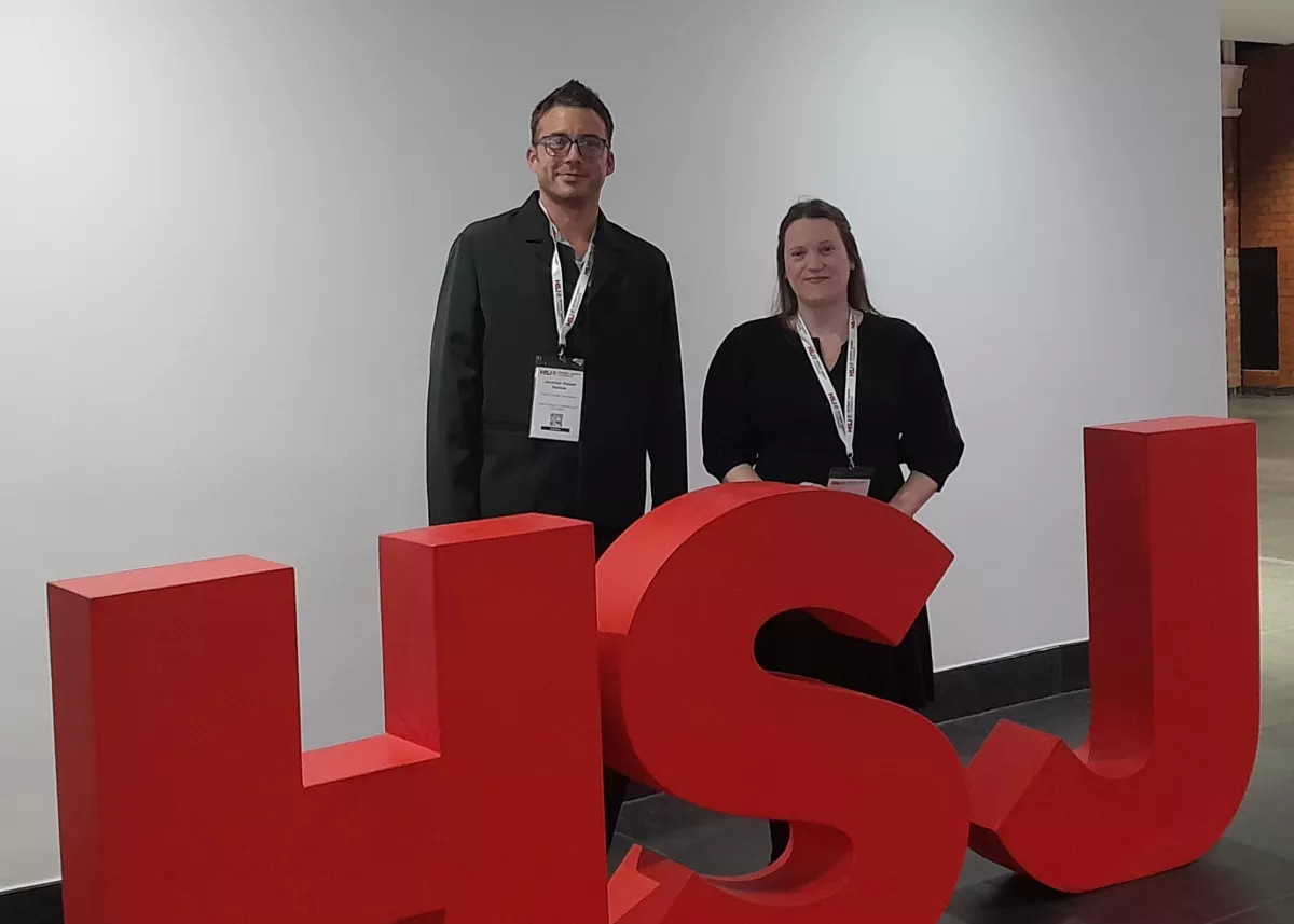 Jonathan Bamber and Dr Emma Vittery in front of HSJ letters