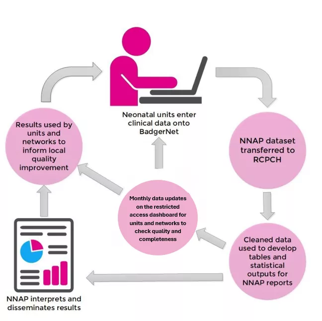 Diagram showing NNAP data flow