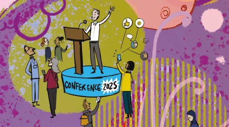 Snippet from cover of Milestones magazine, spring 2025