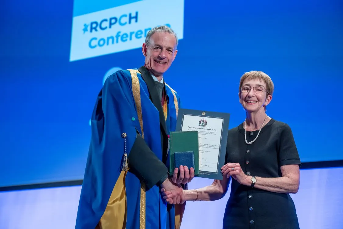 Professor Deirdre Kelly with Professor Steve Turner at the RCPCH Conference 2025