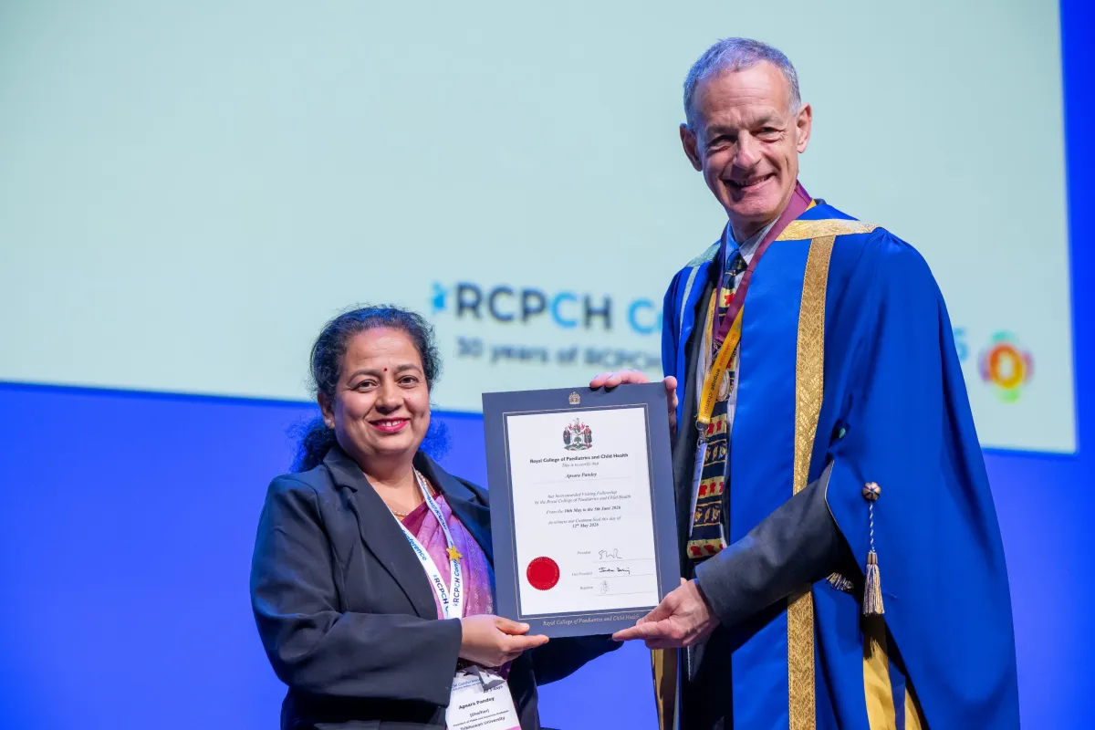2026 Visiting Fellow Aspara Pandey receives certificate